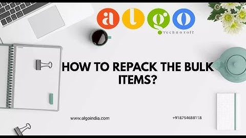 HOW TO REPACK THE BULK ITEMS IN ALGO / ALGO ERP SOFTWARE /INVOICE BILLING