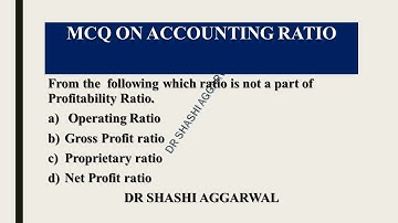 MCQ ON ACCOUNTING RATIO