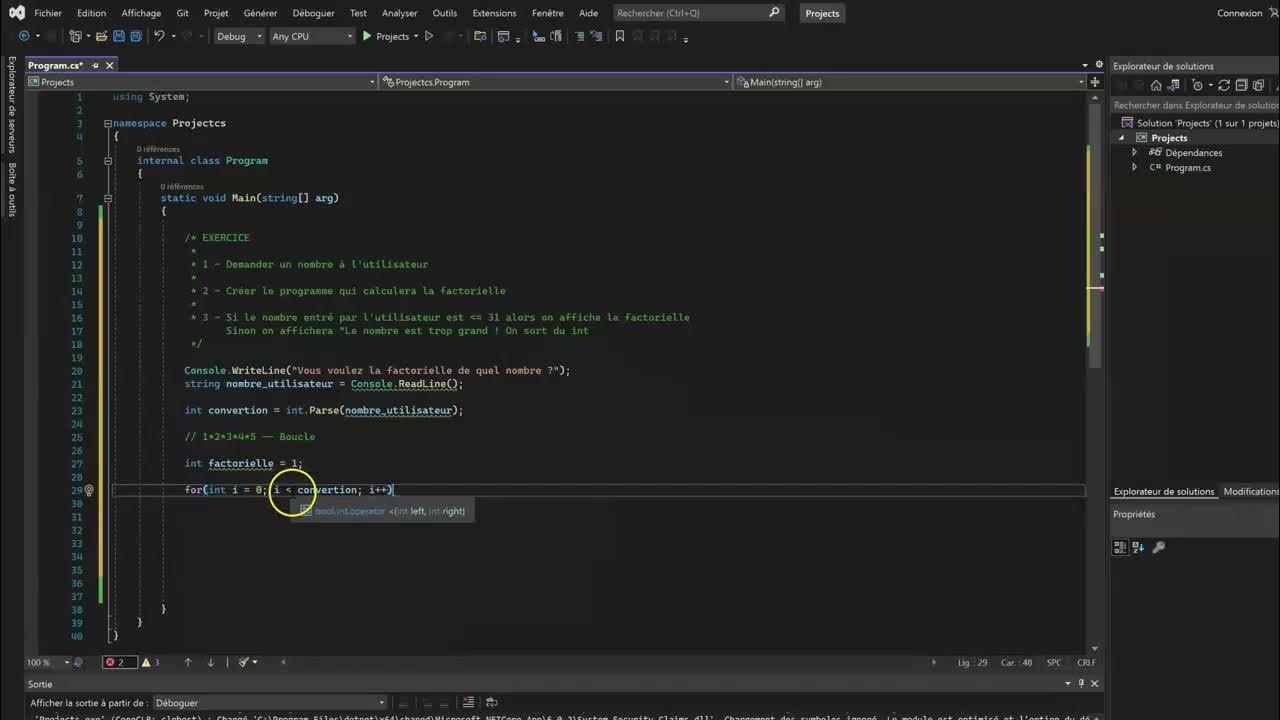 Apprendre C# 3 13 Exercice récapitulatif - YouTube
