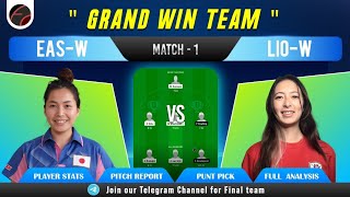 Easw VS Liow Dream11 Prediction | EASW VS LIOW | EASZW VS LIO-W Global Womens T20