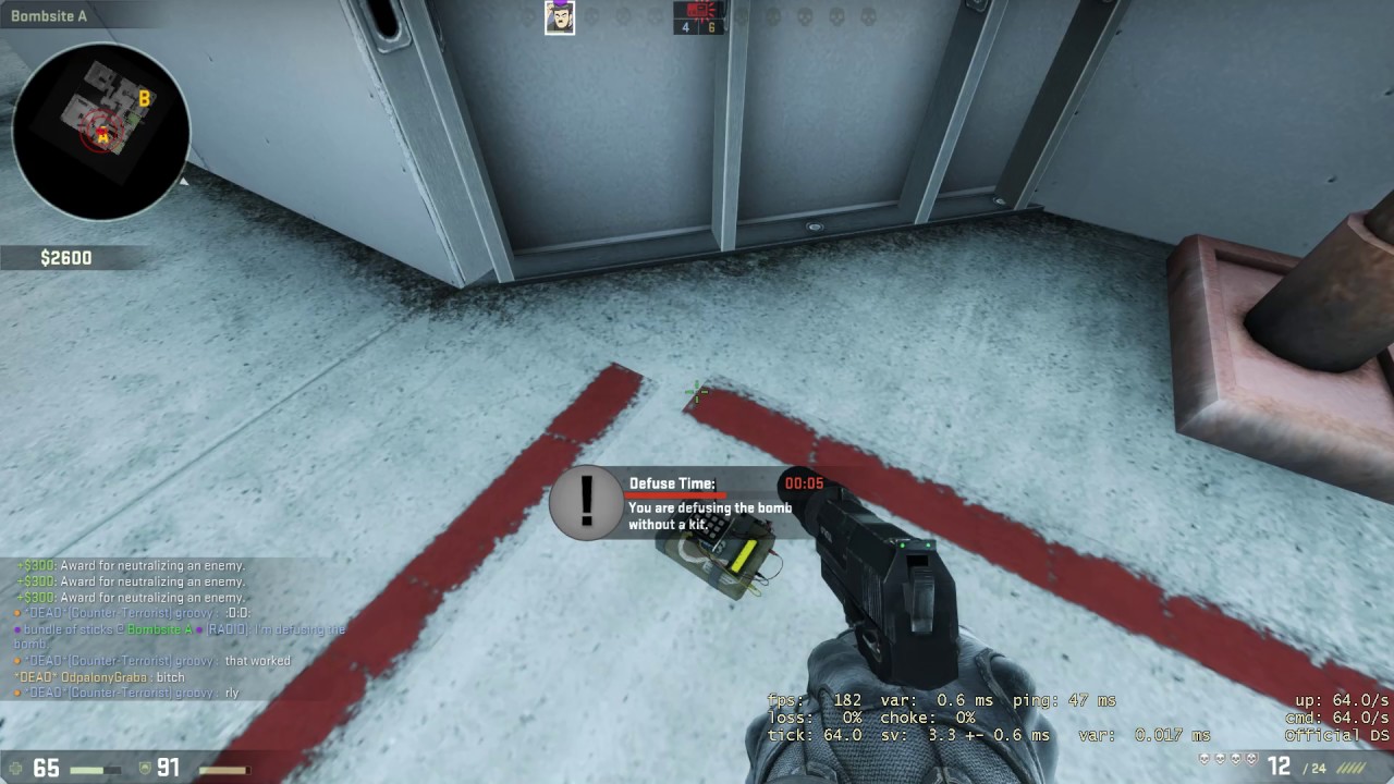 Insanely skillful 1v4 clutch