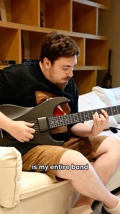 With this guitar, I no longer need to to bring so many things while traveling! 🎸#aeroband #guitar
