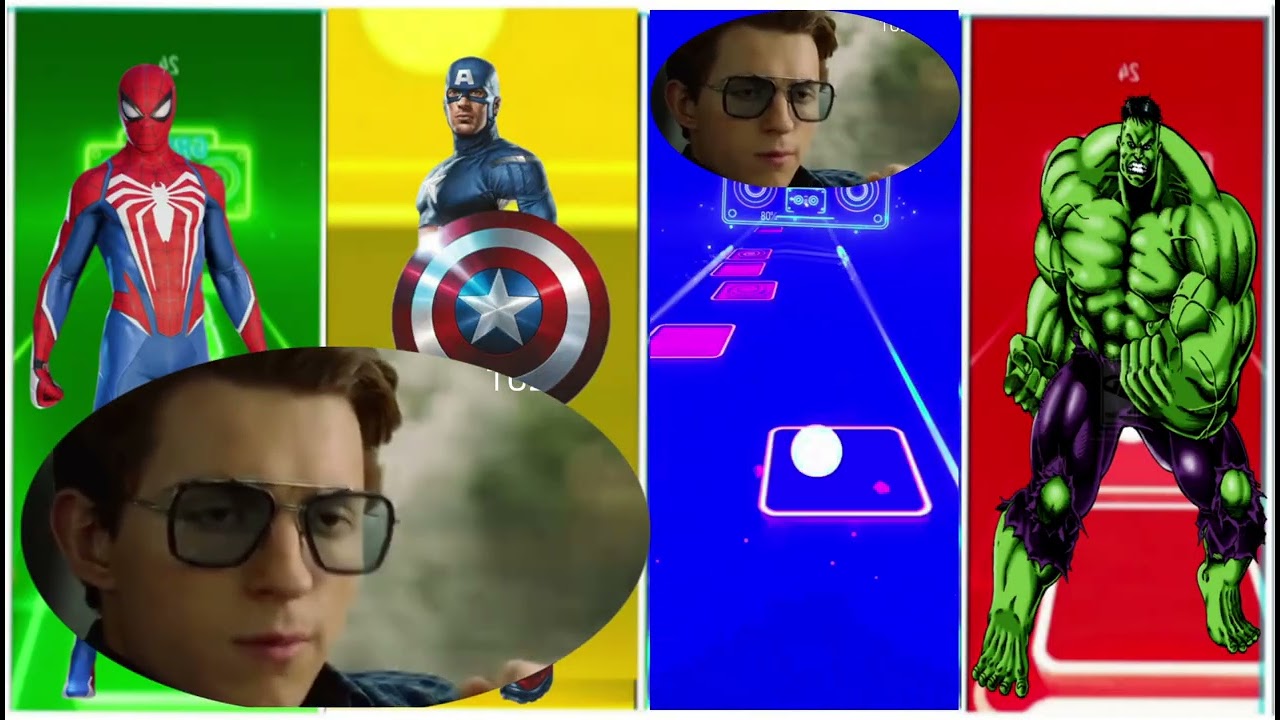 Spider man team Captain America VS IRONMAN ❤️ team Hulk 💚 Full hd video Game 2036