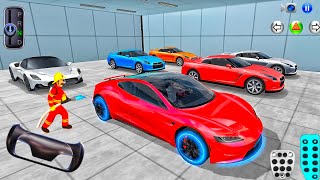 New Red Tesla Electric⚡Car Parking in Super Shop 3D Driving Class 2025 | Android & iOS Gameplay 🎮 screenshot 4