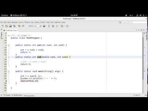 39 Method overloading in java by reordering the parameters | الدوال في لغة جافا
