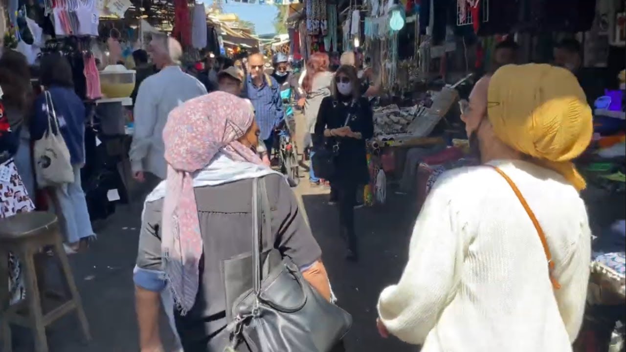 Carmel Market (Shuk HaCarmel) On Remembrance Day, Tel Aviv Israel - Virtual Video Walk