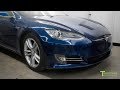 Deep Blue Metallic Model S Refreshed with Front Bumper Refresh Fascia