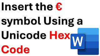 How to insert the euro currency Symbol € in Word