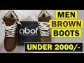 Mens Casual Leather Brown Boots Online - Abof Footwear