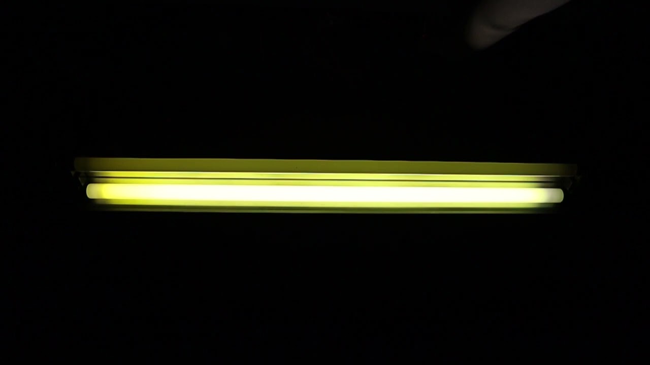 Fluorescent lamps starting in slow-mo (0.5x speed recommended)