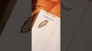 henna tutorial #mehndi #henna #simple #shorts