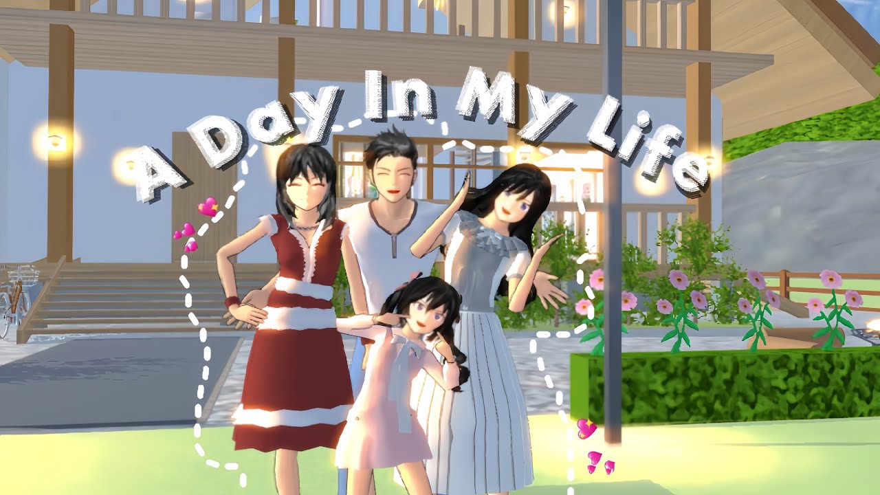  A DAY IN MY LIFE, EDISI BERKUNJUNG KE RUMAH KELUARGA 💓👨‍👩‍👧‍👧 | SAKURA SCHOOL SIMULATOR 