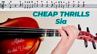 CHEAP THRILLS, SIA. (PARTITURA VIOLÍN+ AUDIO) Resimi