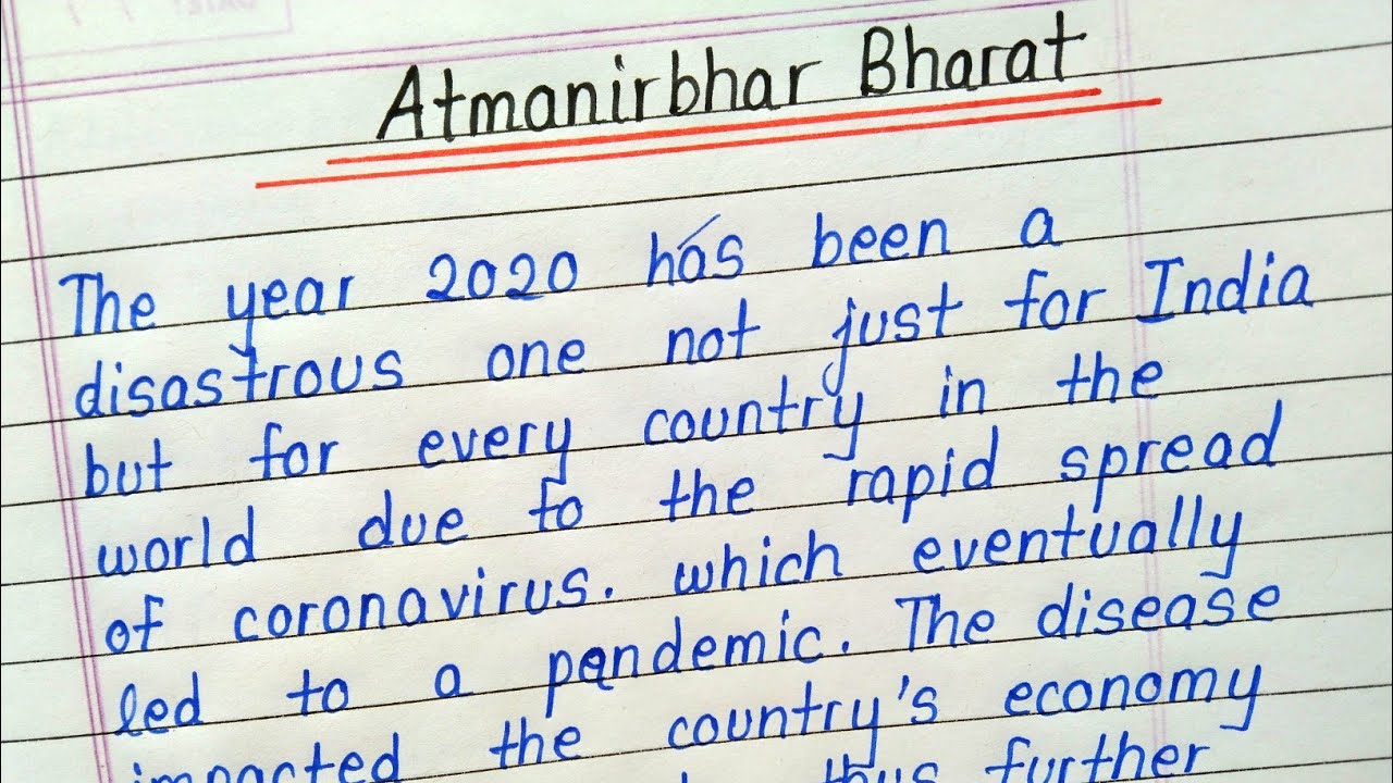 essay on atmanirbhar bharat in 1000 words