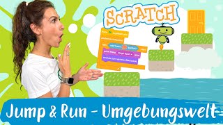 How to create & change the environment in the jump and run game Scratch | Silicon Valley Kids