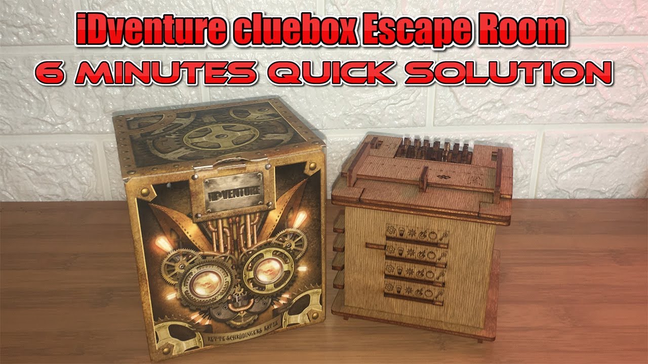 iDventure cluebox Escape Room in a Box, 6 minutes quick solution 