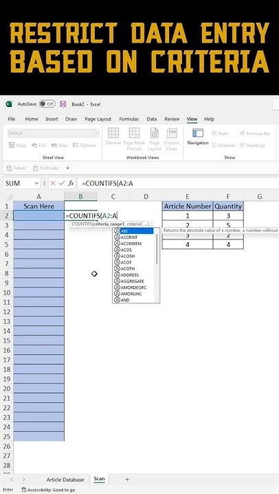 #shorts | Criteria Based Data Validation | Restrict Data Entry in Excel ...