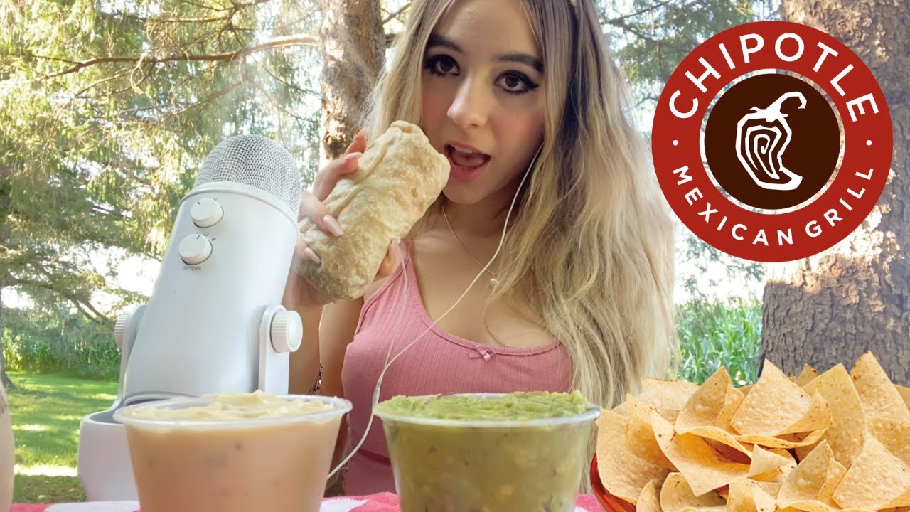ASMR CHIPOTLE BIG BURRITO EATING *HUGE BITES*