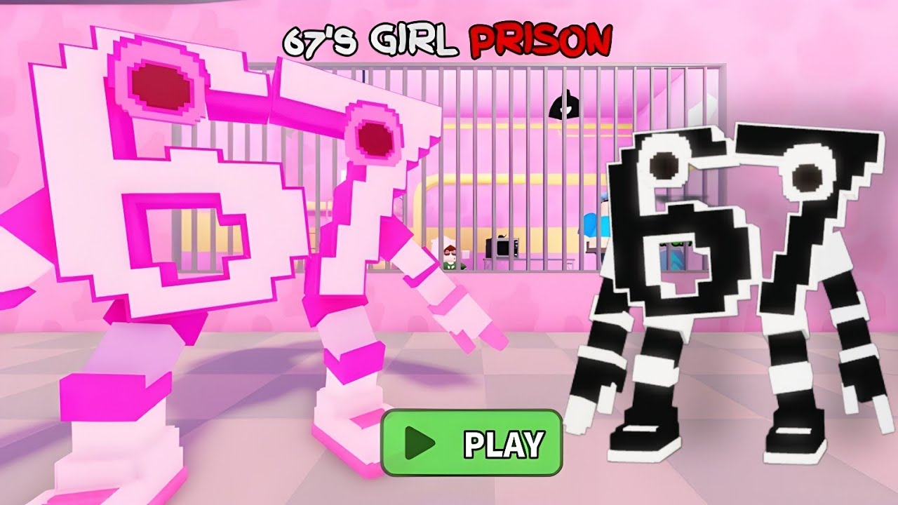 67'S GIRL PRISON RUN! (OBBY!) - Yin Yang 67 Escapes the Chaos