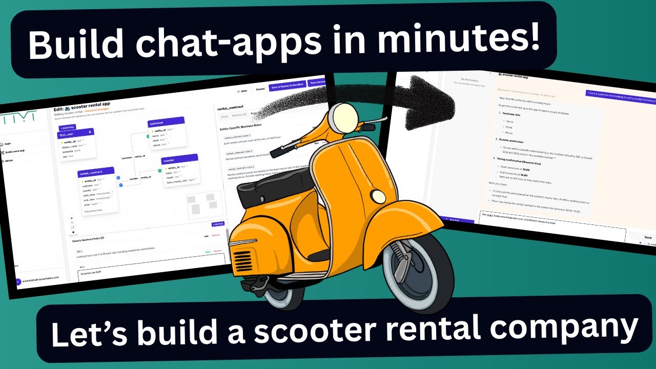 Build and run a scooter rental app you can chat with in minutes - YouTube