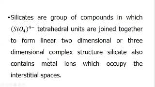 Silicates 14 Silicate Sub Classes