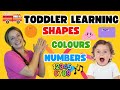 Learn Shapes Colours Numbers Patterns Toddler Learning Songs Preschool Videos With Miss Katie