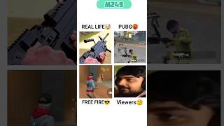 PUBG🥵 VS FREE FIRE😎 VS REAL LIFE🤯 #bgmi #pubgmobile #gamimgplay #freefire @FaithPlayzZzYT