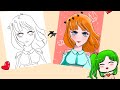 Butiful and easy drawing in ibs paint #drowing #ibspaintx #anime #colour #simpledrowing #cutegirl