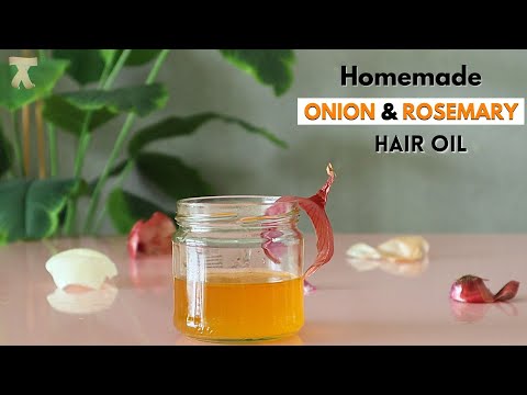 Make onion hair oil for faster hair growth and stop hair fall || Homemade onion & rosemary oil