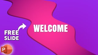 How to design the wave animated WELCOME Slide in PowerPoint