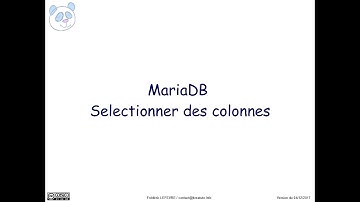 MariaDB / MySQL - Sélectionner des colonnes