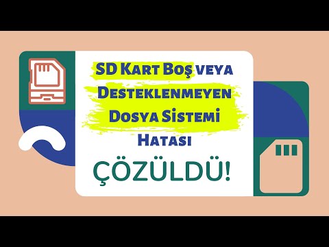 Hasarlı Sorunlu SD Kart USB Bellek Sorunu ÇÖZÜLDÜ | Bellek Boş & Desteklenmeyen Dosya Sistemi Hatası