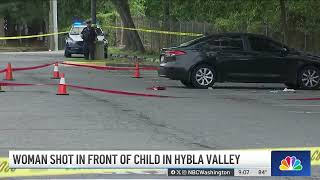 Woman shot inside car in front of child in Hybla Valley | NBC4 Washington