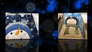 Let it Snow table runner  machine embroidery 'in the hoop' design
