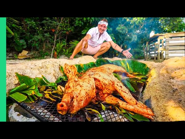 Jerking a WHOLE PIG in Jamaica!! Ultimate Jamaican Jerk Tour!!! | Best Ever Food Review Show