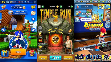 Sonic Dash VS Temple Run 2 VS Subway Surfers Gameplay (Android,iOS) - Part 1