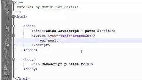 guida javascript ita parte 2  - introduzione alle variabili / variabili numeriche