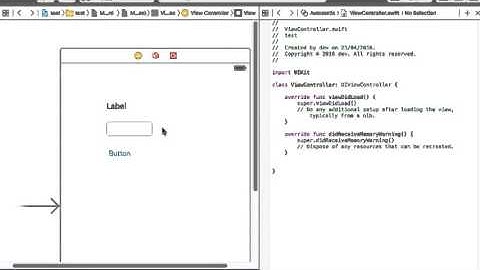 Swift/iOS App Development : How to Add Label, TextField , Button and Simple Code To UI