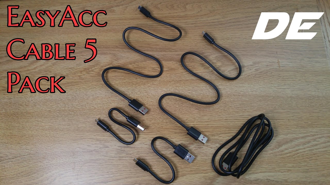 EasyAcc Micro USB 2.0 Cable 5 Pack