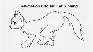 Cat running animation study with tutorial