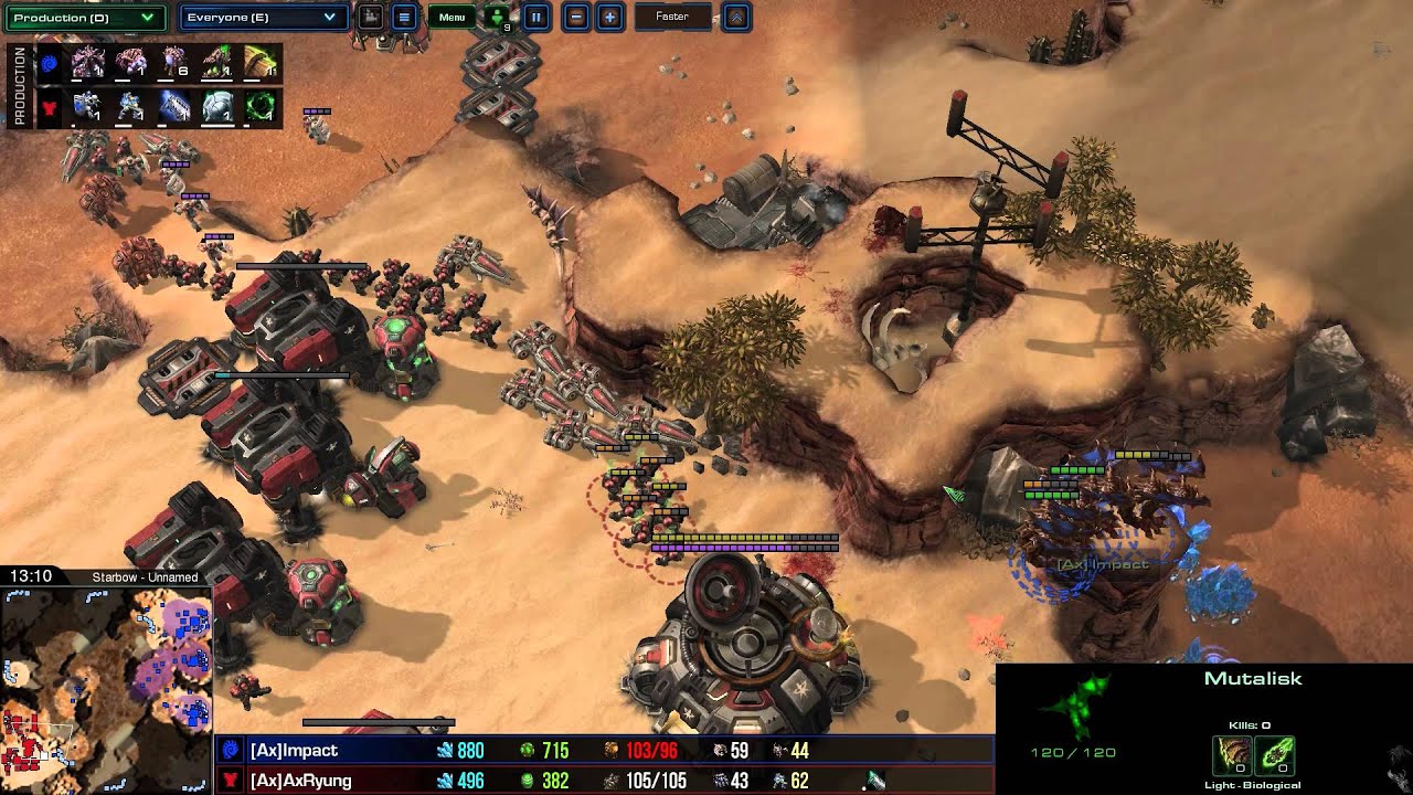 Ax.Ryung (T) vs Ax.Impact (Z) in Starbow mod