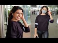 SOUTH Movie Actress Samantha Akkineni Spotted By Media Reporter At Mumbai Airport