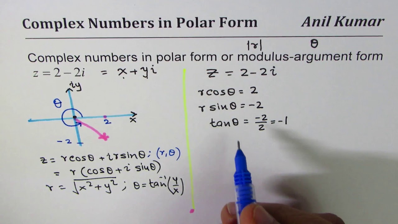 Complex Number 2 – 2i convert to Trigonometric Polar modulus argument Form | ข้อมูลรายละเอียดมากที่สุดเกี่ยวกับ2i 2