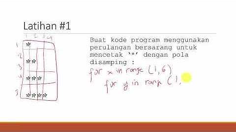 Python : Perulangan Bersarang / Nested Loop (Bagian 2)