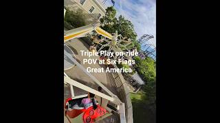 Triple Play on-ride POV at Six Flags Great America