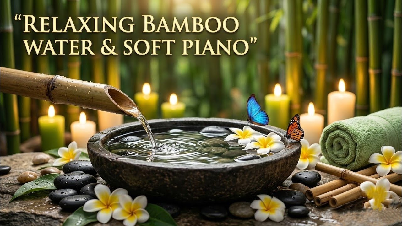 Peaceful Zen Retreat – Flowing Bamboo Water Sounds