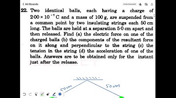 Chapter 29 | Question 22 | H C Verma | Electric Field and Potential