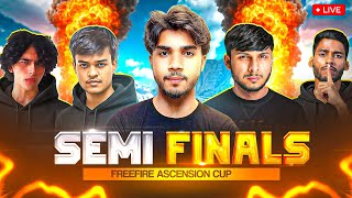 FREE FIRE ASCENSION CUP 🏆 SEMI FINAL DAY-2 🥵 FT - TSG , RNTX , GDR PROS , K9 ESP ,  - free fire live