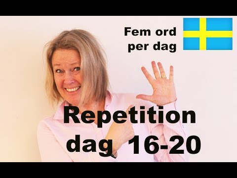 Learn Swedish - Day 16 - 20 - Five words a day - My family Part 1 - 5 -  A1 CEFR