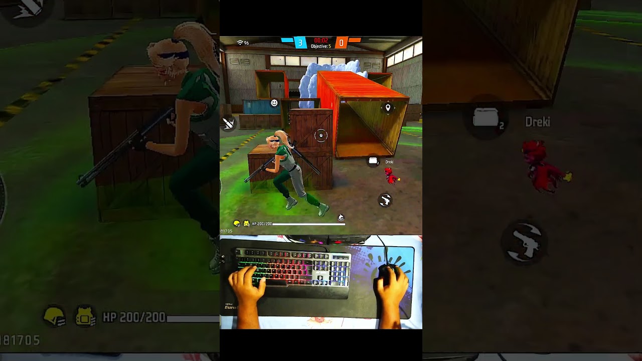 Only Red Numbers 🔴 Free Fire PC Handcam (Keyboard + Mouse Cam) #freefire #handcam #shorts